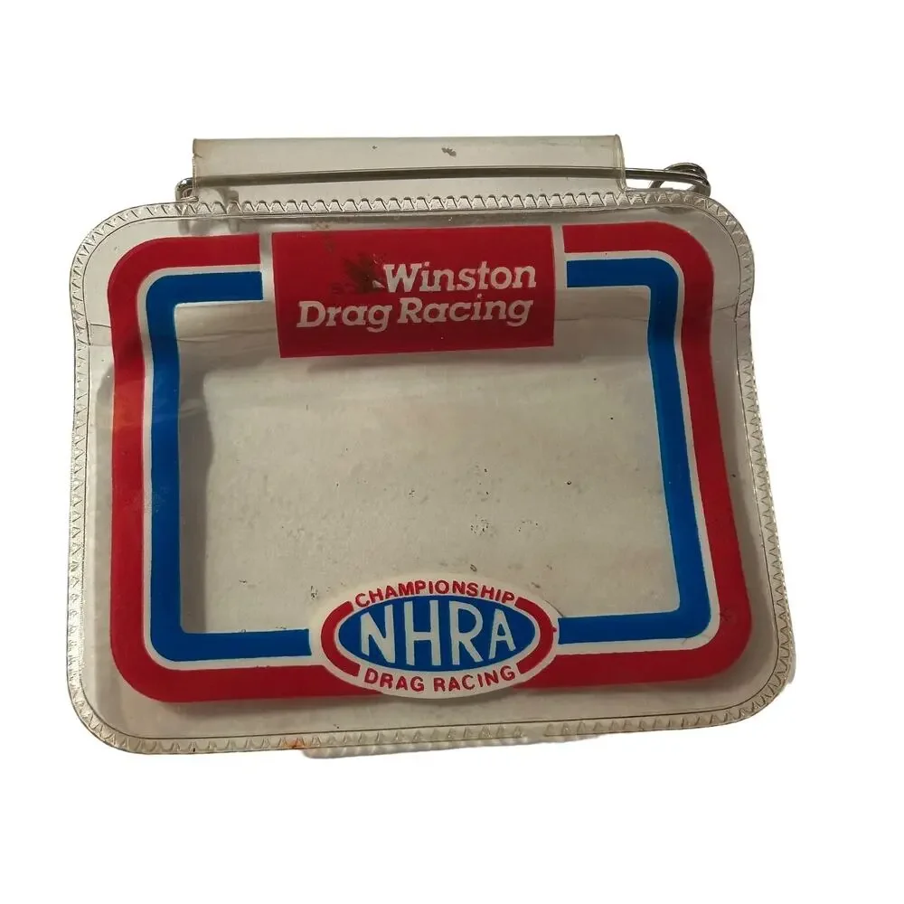 Vtg 1990 NHRA Winternational Hot Rod Winston Drag Racing Ticket Stub w/Holder